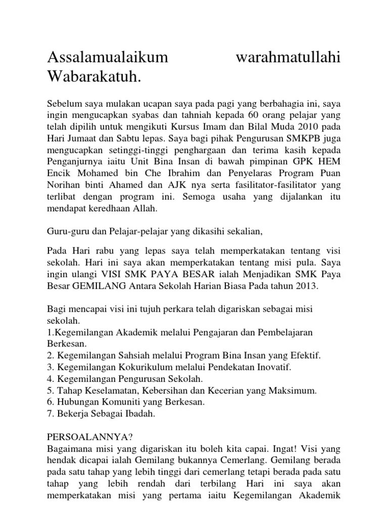 Adakah cuma pelajar asasi perubatan sahaja yg … Ucapan Pmr Pdf