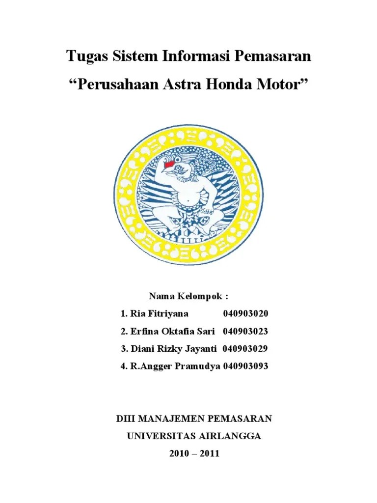1 data penjualan dan biaya promosi sepeda motor honda. Makalah Sip Honda Pdf