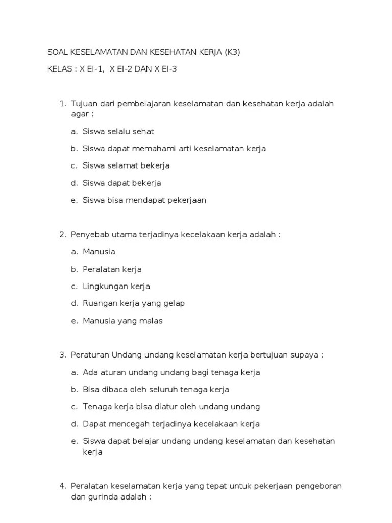 20 contoh soal bilangan desimal beserta jawabannya. 50 Contoh Soal K3 Beserta Jawabannya Pdf Ideas In 2021