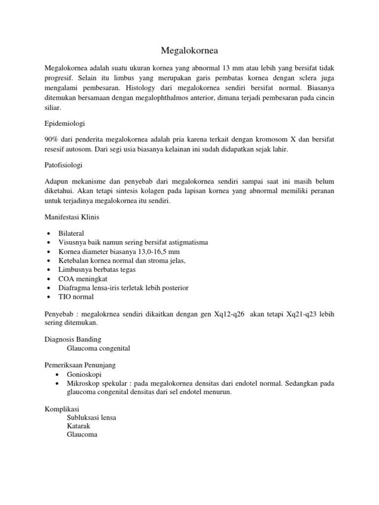 Megalokornea | PDF | Oftalmologi | Visi