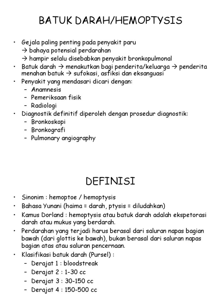 Batuk Darah | PDF