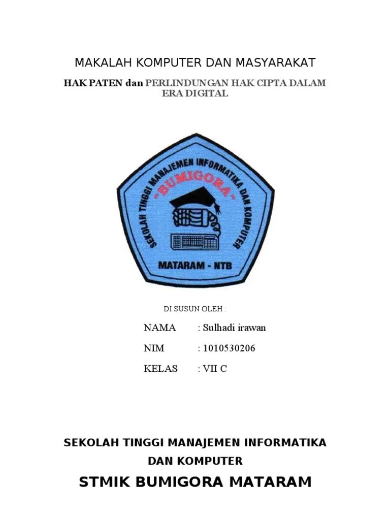 Hak eksklusif yang diberikan oleh negara kepada inventor atas hasil invensinya di bidang . Hak Paten Dan Perlindungan Hak Cipta Dalam Era Digital Pdf