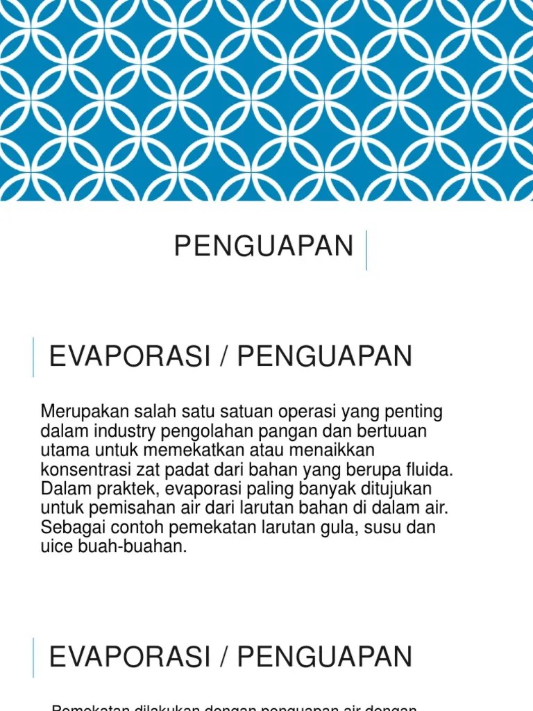 Satuan Operasi - Evaporation | PDF