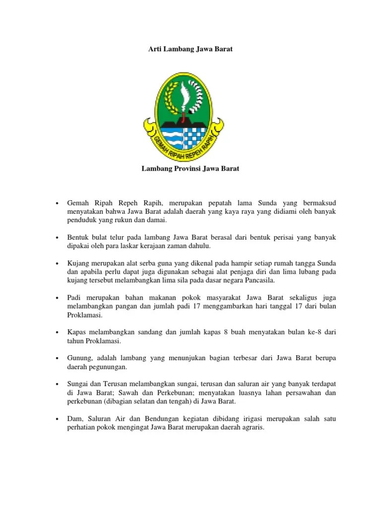 Arti Lambang Jawa Barat