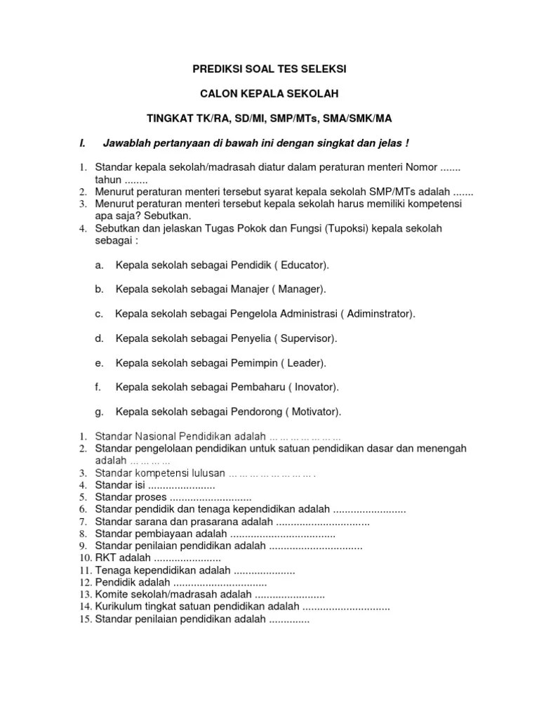 Saat mengerjakan tes terkait topik ini, kamu dapat melakukan praktik berdasarkan studi kasus yang diberikan. Contoh Soal Studi Kasus Kepala Sekolah Dan Jawabannya