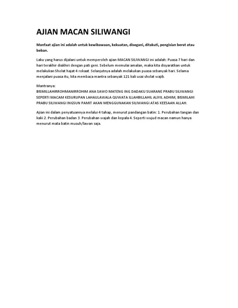 Amalan Prabu Siliwangi - Revisi Id