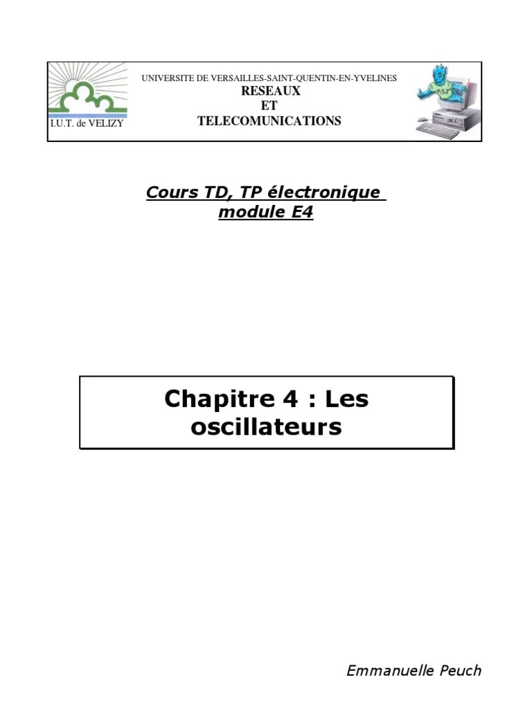 Oscillateurs | PDF | Amplificateur électronique | Filtre (électronique)