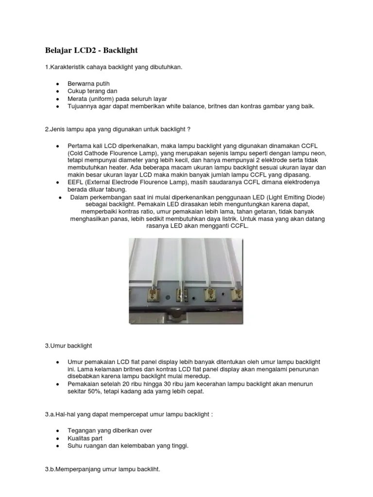 Belajar LCD2 Backlight | PDF