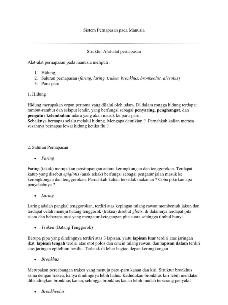 Struktur Yg Berfungsi Untuk Melindungi Paru Paru Dari Gesekan Saat  Mengembang Dan Mengempis Adalah