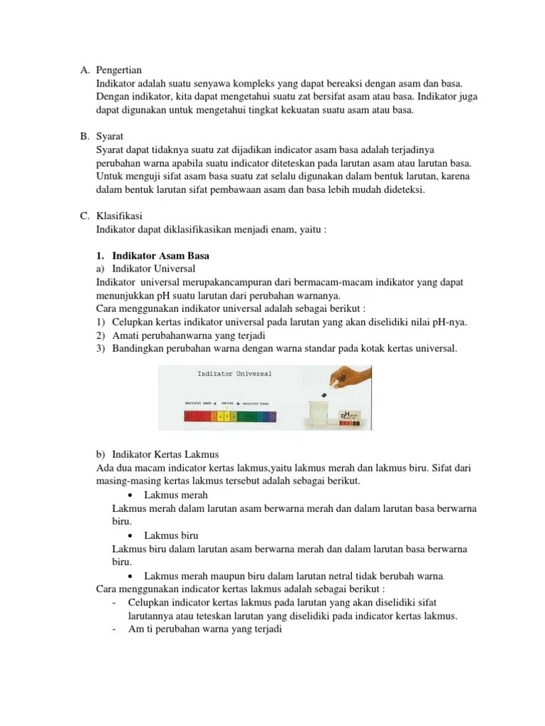 Makalah Indikator | PDF