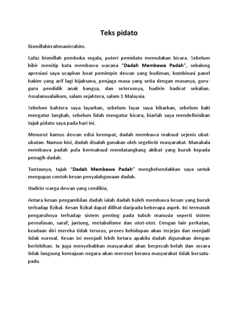 Sejambak kasih, seharum kasturi buat saudara/ saudari peneraju . Teks Pidato Pdf