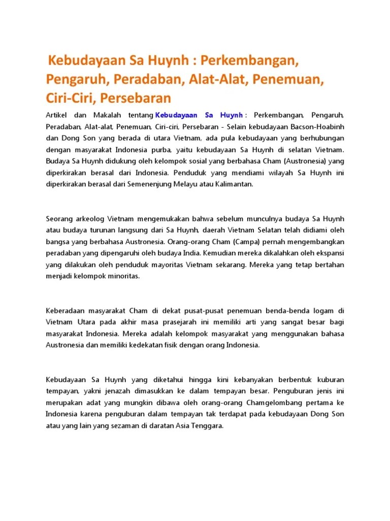 Kebudayaan Sa Huynh | PDF
