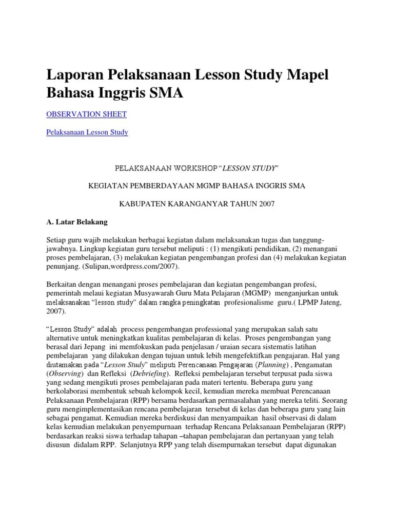 Untuk dapat melaksanakan tugas mgmp bahasa inggris smp tingkat smp kota bogor, yang dilaksanakan pada : Contoh Laporan Kegiatan Dalam Bahasa Inggris Nusagates