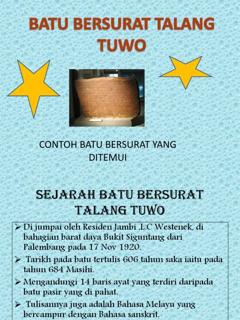 Desa lempur tengah kecamatan gunung raya. Presentation Batu Bersurat Pdf