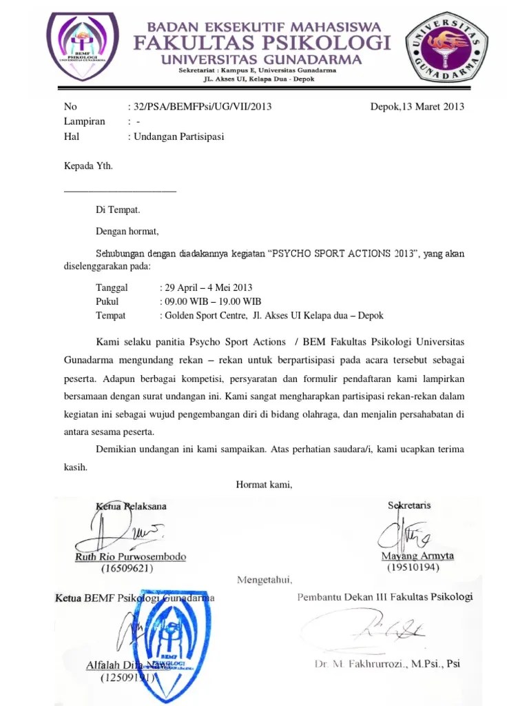 Undangan Turnamen | PDF