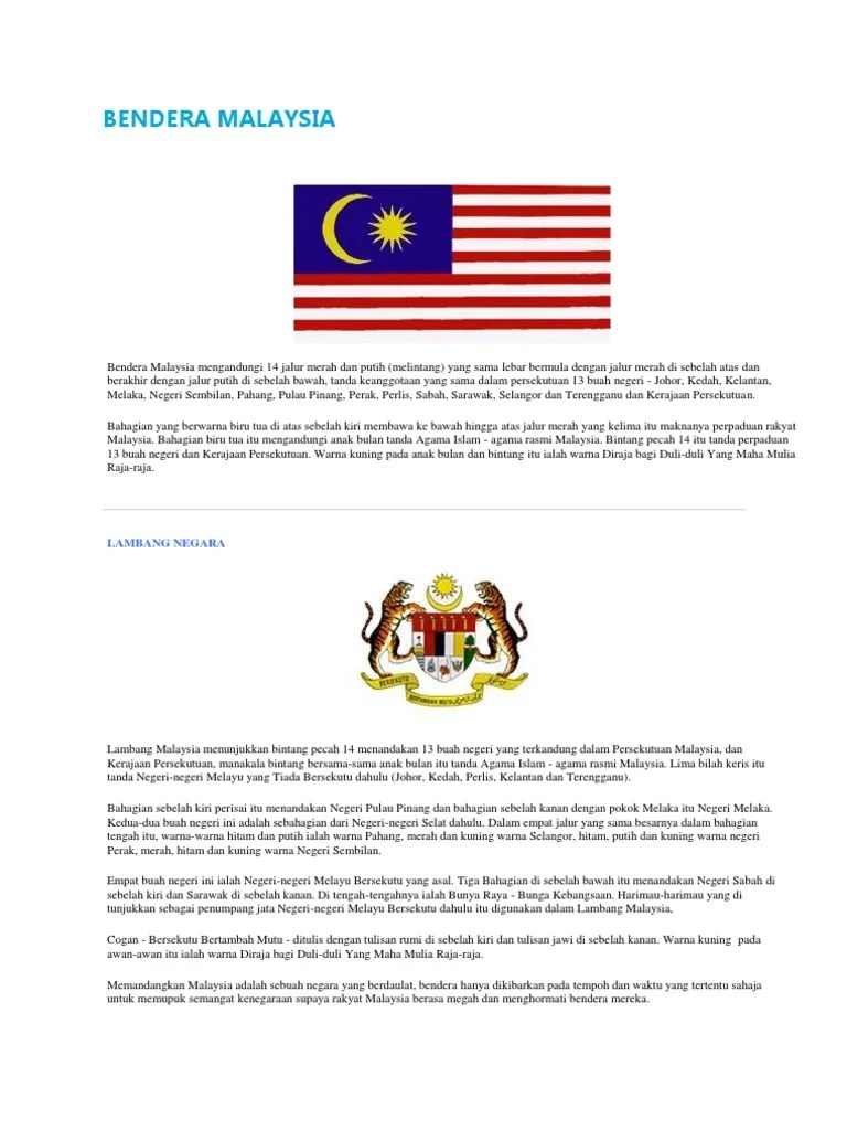 Ialah sebuah negeri dalam persekutuan sementara . Bendera Malaysia Pdf