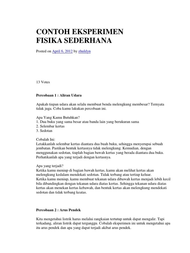 Contoh laporan hasil pengamatan biologi untuk tugas sekolah terbaru. Contoh Laporan Percobaan Sederhana Contoh Resource