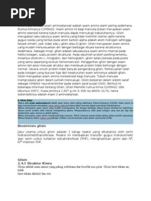 Metabolisme Glisin | PDF