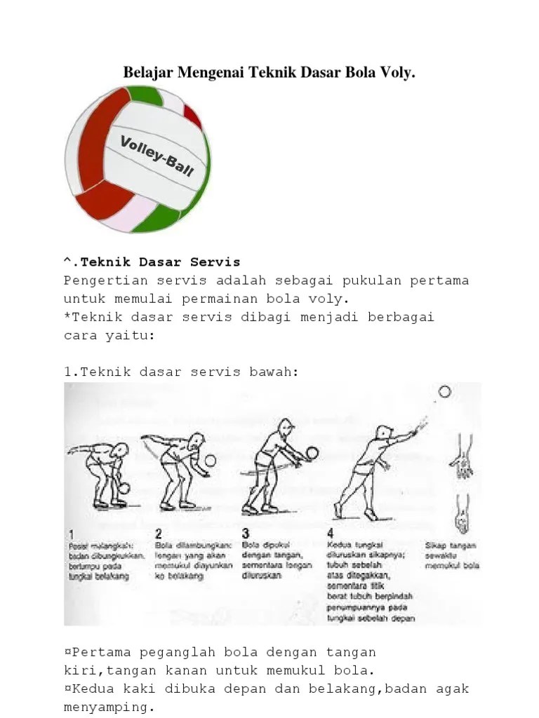 Salah Satu Teknik Dasar Untuk Memulai Permainan Bola Voli Adalah