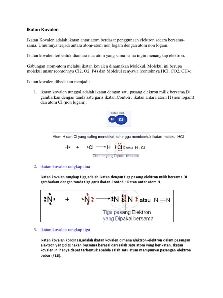 Ikatan Kovalen | PDF