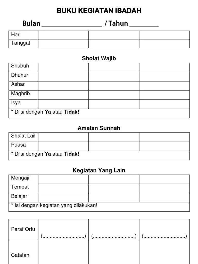 Download Buku Kegiatan Ramadhan 2020