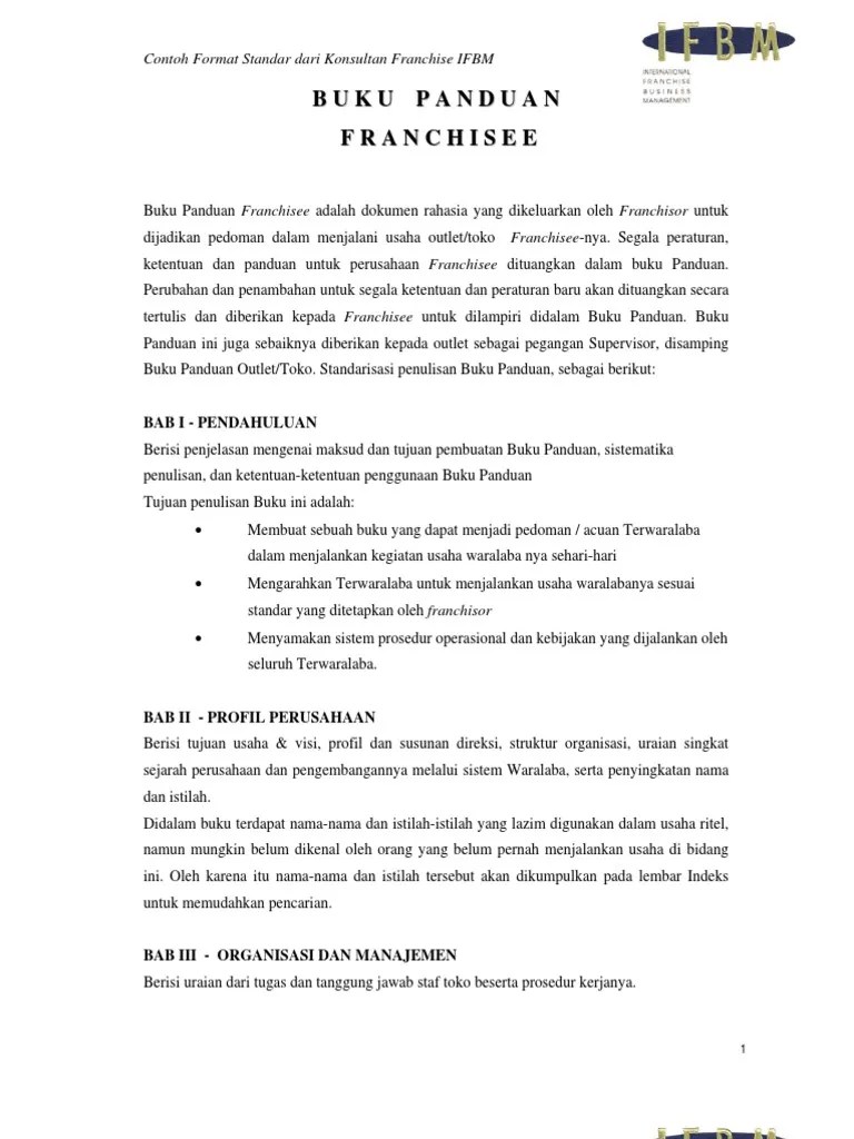 Paket contoh sop perusahaan 18 departemen. Contoh Sop Franchisee Minimarket Pdf