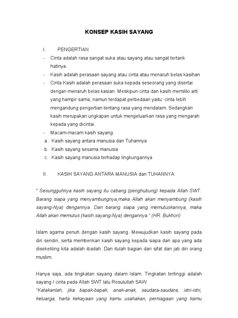 Konsep Kasih Sayang | PDF