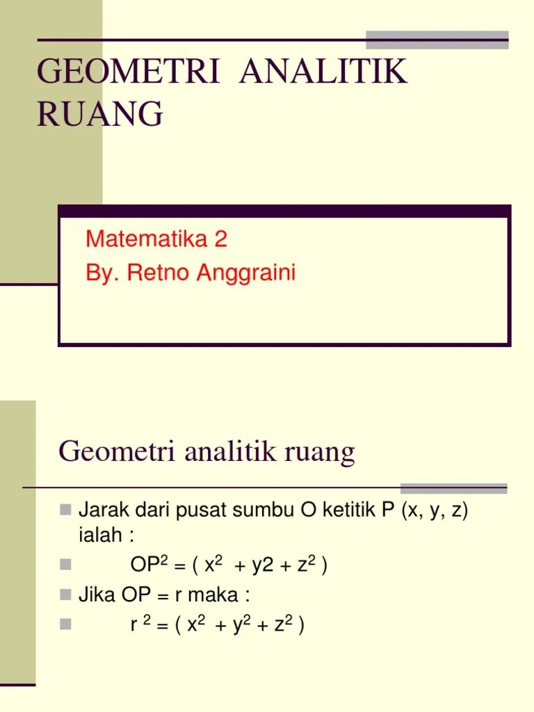 kumpulan soal dan jawaban geom. Geometri Analitik Siswapelajar Com