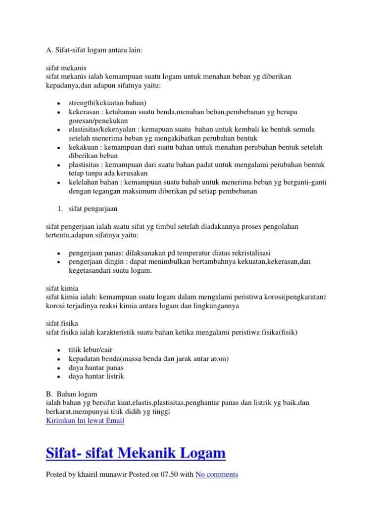 Sifat Mekanik Bahan | PDF