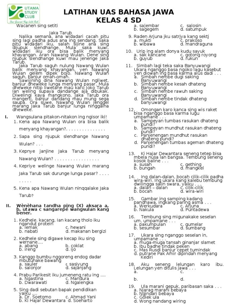 Iskandar sukini lay out : Bahasa Jawa Kelas 4 Sd