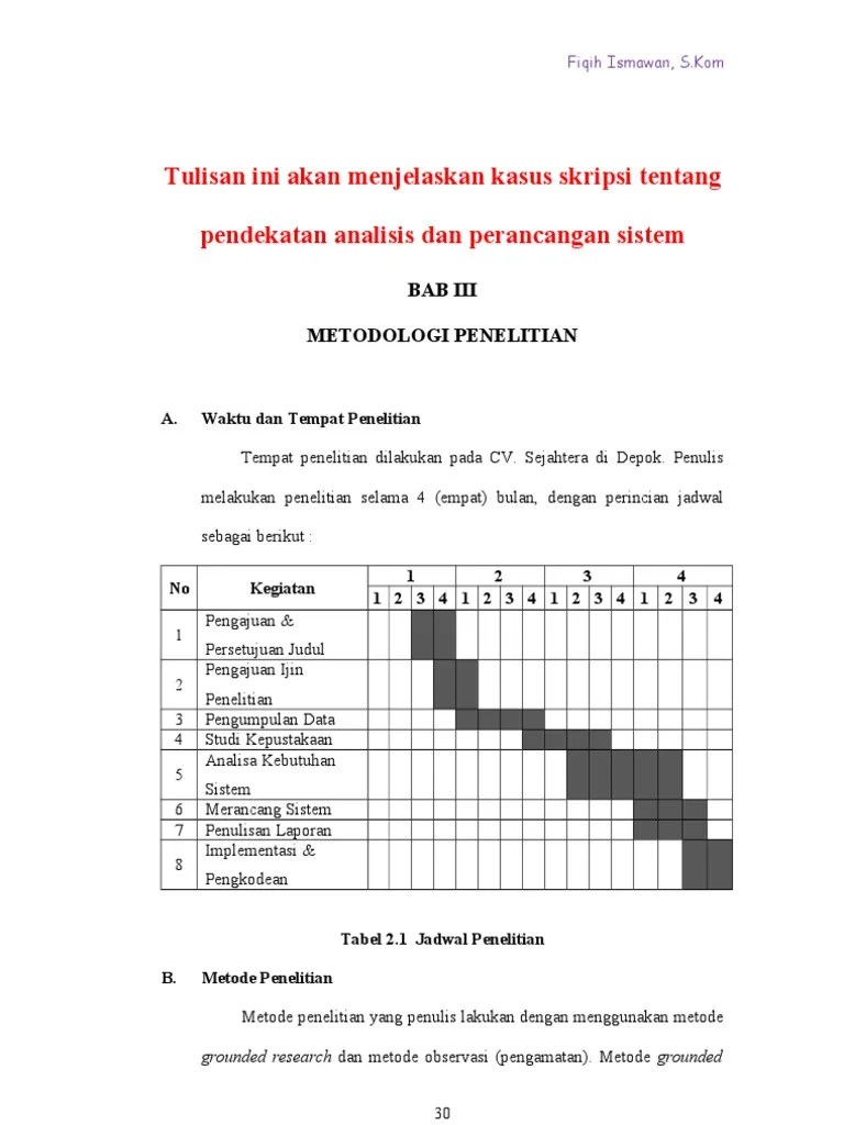 Pendekatan yang digunakan dalam penelitian ini adalah. Bab 3 Sampai Bab 5 Contoh Kasus Skripsi