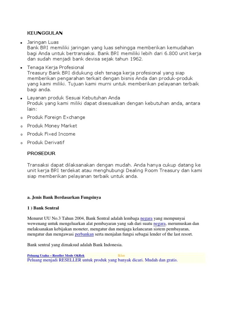 Bank Sentral Bank Umum Dan Bpr Adalah Klasifikasi Bank Berdasarkan