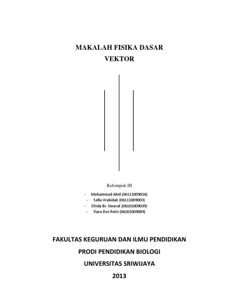 Makalah Vektor Fisika - Contoh Makalah