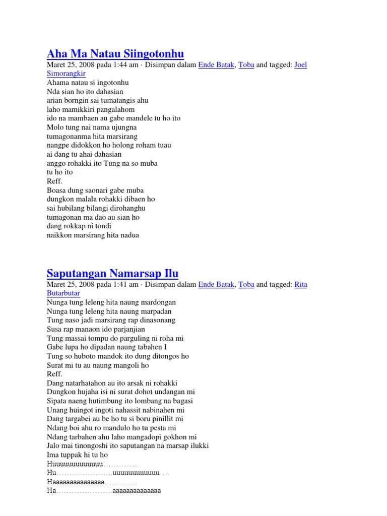 Lirik Lagu Batak Borngin I - Delinews Tapanuli