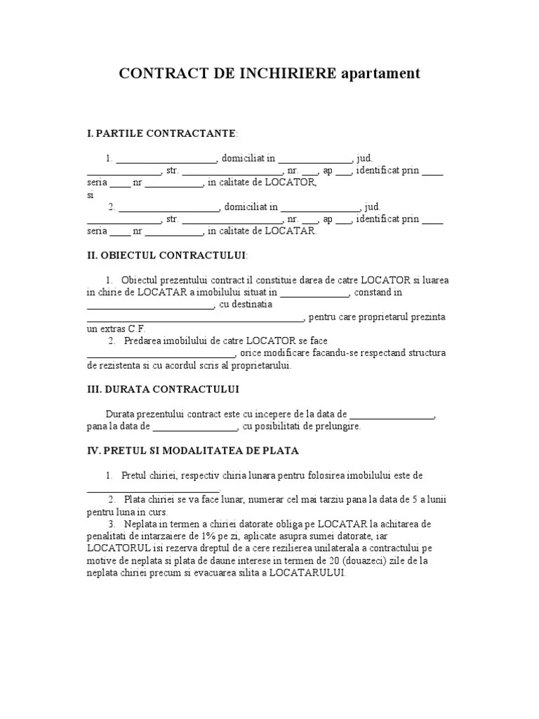 Rambursați chiriașului costul închirierii unui alt apartament. Contract De Inchiriere Apartament Pdf