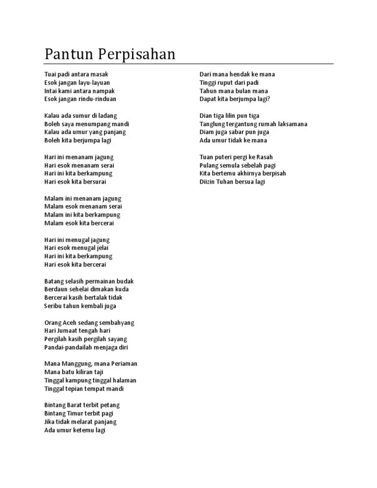 03.01.2022 · banyak jenis pantun yang masih digunakan hingga sekarang, salah satunya pantun untuk mengucapkan selamat datang. Pantun Perpisahan Pdf