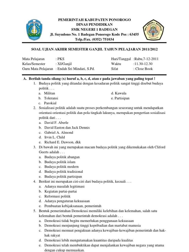 12 semester 1 sma ma smk lengkap dengan kunci jawabannya soal bahasa . Soal Uas Bahasa Jawa Kelas 12 Sma Mudah