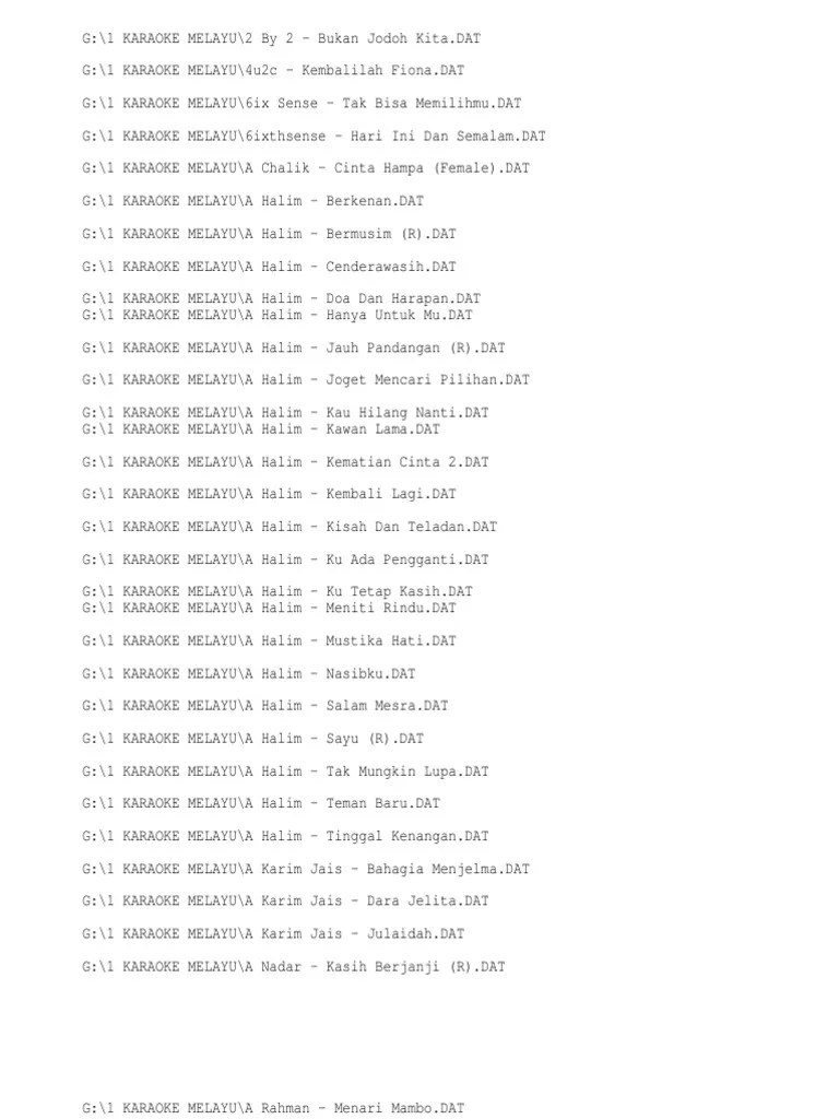 Lirik lagu arrow ku menagih setia mu. Senarai Vcd Karaoke Melayu Index A Z Pdf