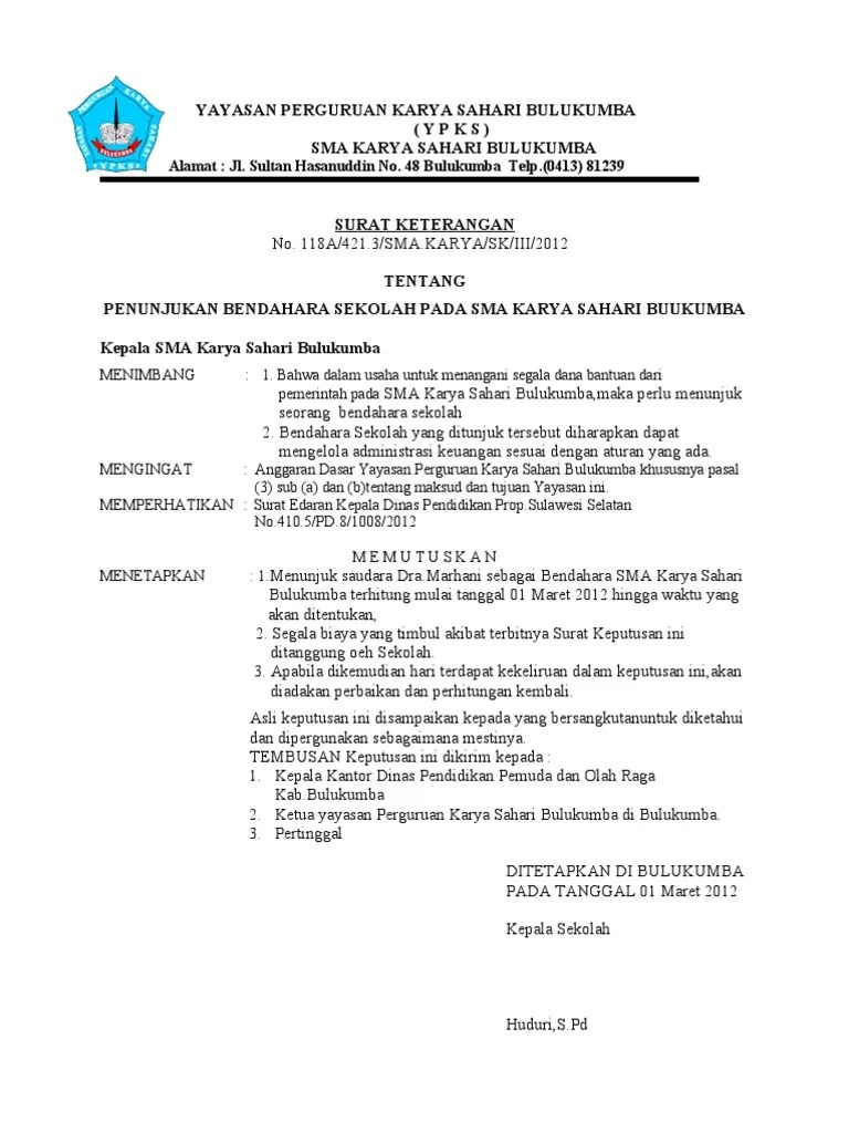 Contoh sk pengangkatan kepala sekolah tk dari yayasan contoh sk kepala sekolah dari yayasan guru galeri surat pengantar dari kepala sekolah . Contoh Surat Penunjukan Plt Kepala Sekolah Kumpulan Surat Penting