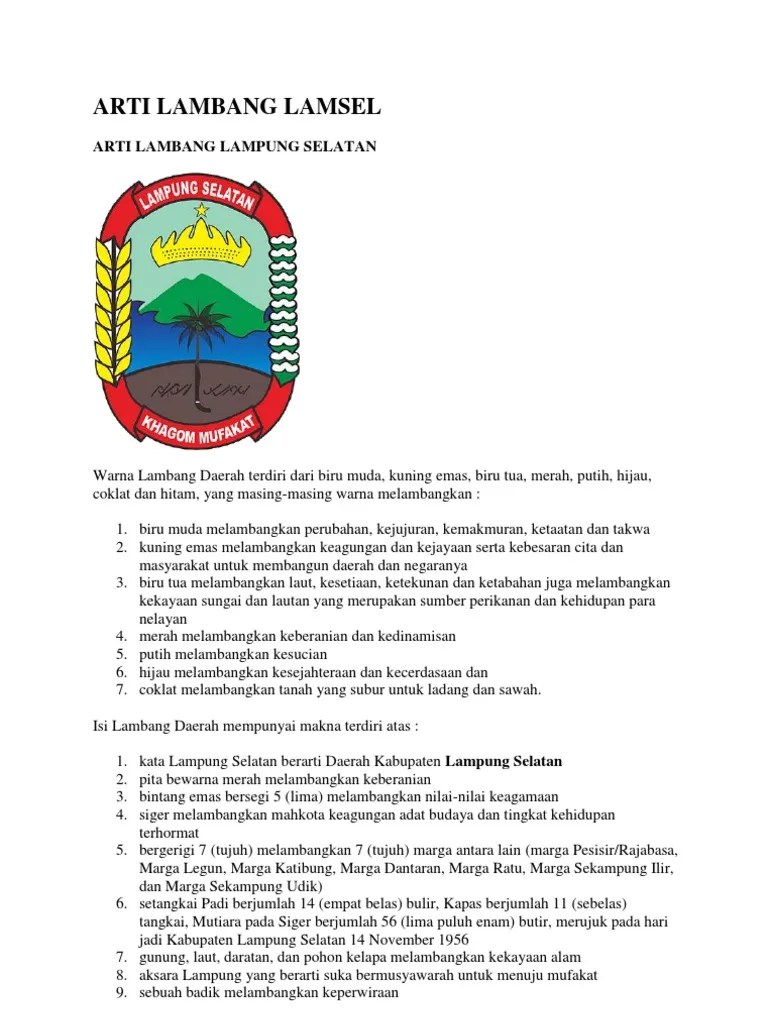Arti Lambang Kab Lampung | PDF