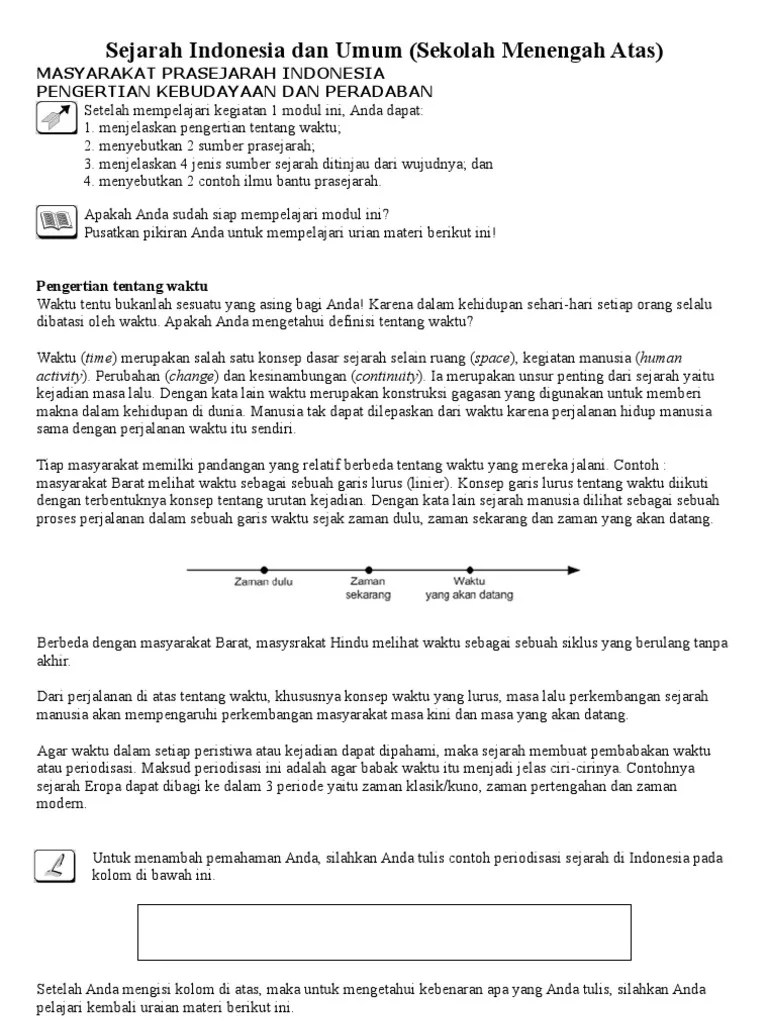 SMA Sejarah (Pelajar Indonesia SAHAJA) | PDF
