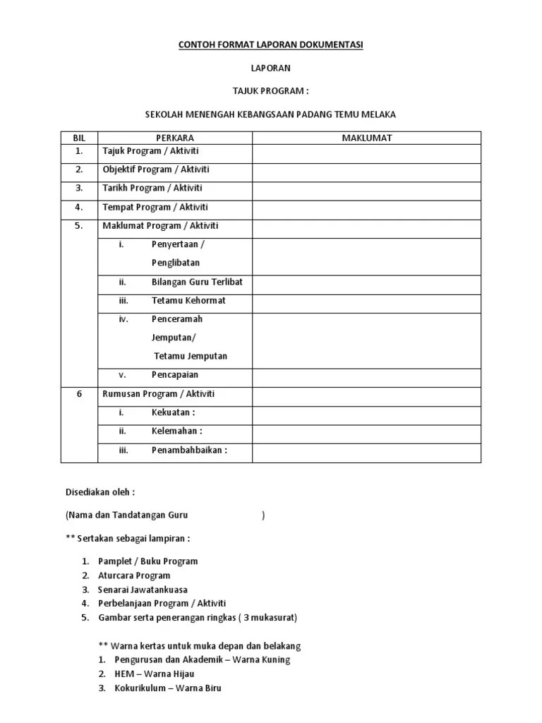 Rapat internal implementasi proyek perubahan;. Contoh Format Laporan Dokumentasi