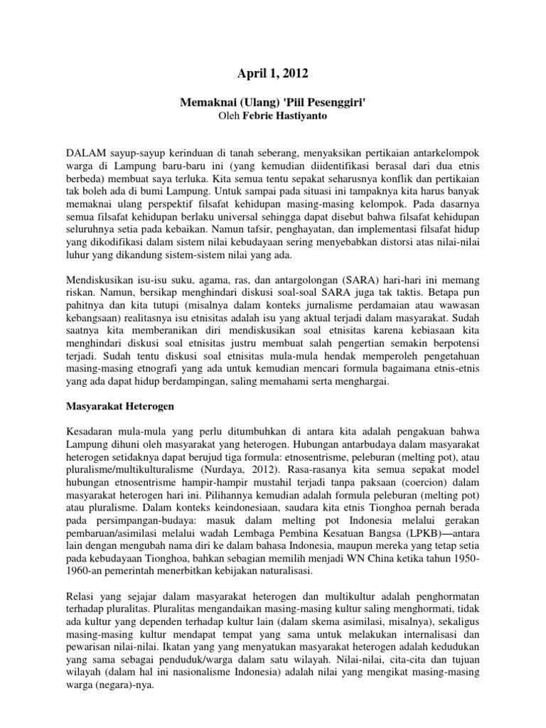 Piil Pesenggiri | PDF