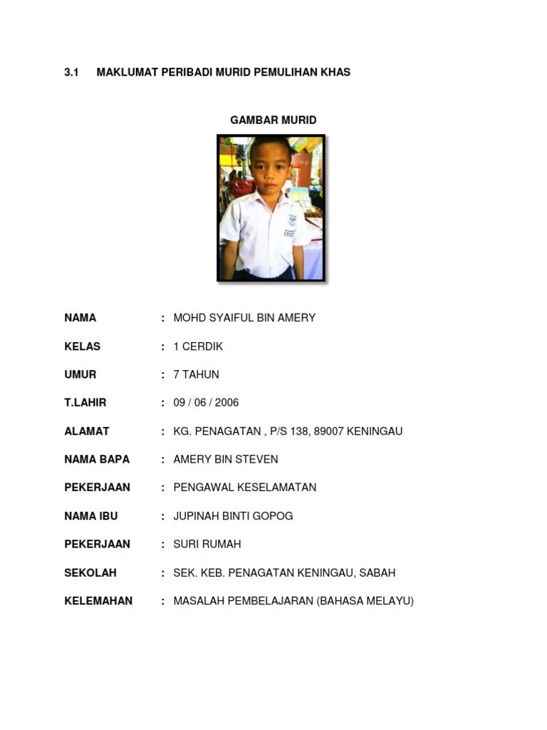 Biasanya biodata awal ini digunakan untuk mengisi buku raport dan buku administrasi di awal pembelajaran. Biodata Murid Pdf