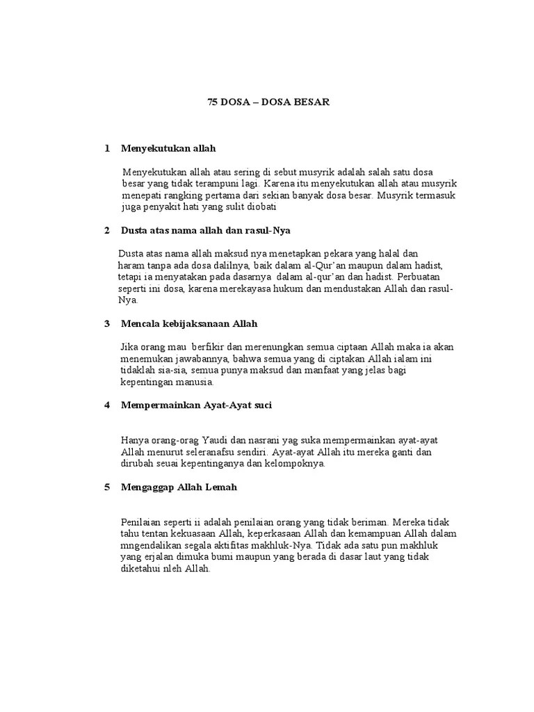 75 Dosa Besar | PDF