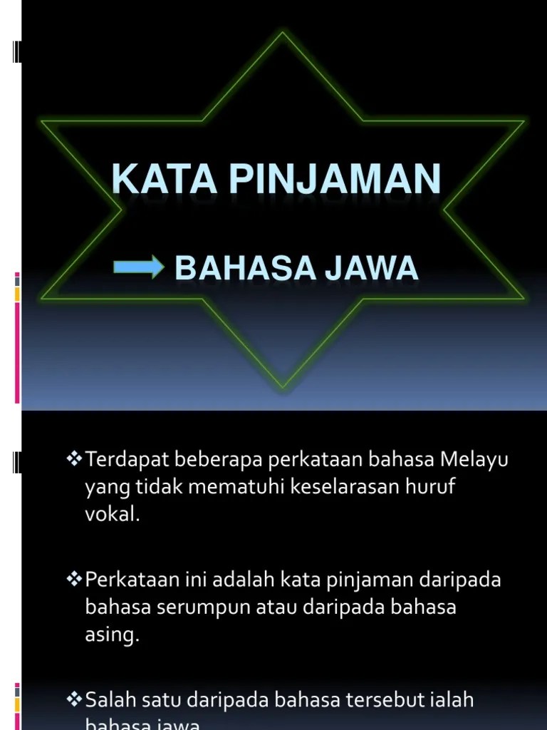 Kata Pinjaman Bahasa Jawa | PDF