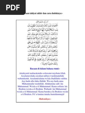 Bacaan Doa Tahiyat Awal Rumi : Tahiyat Awal Pdf