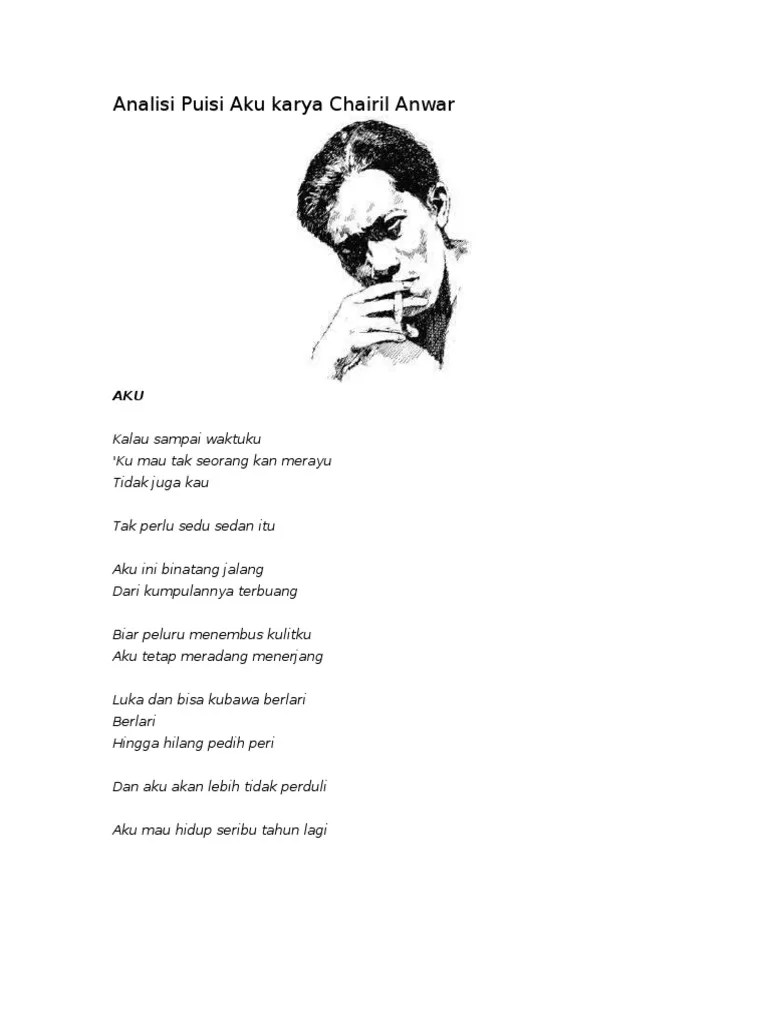 Analisi Puisi Aku Karya Chairil Anwar | PDF