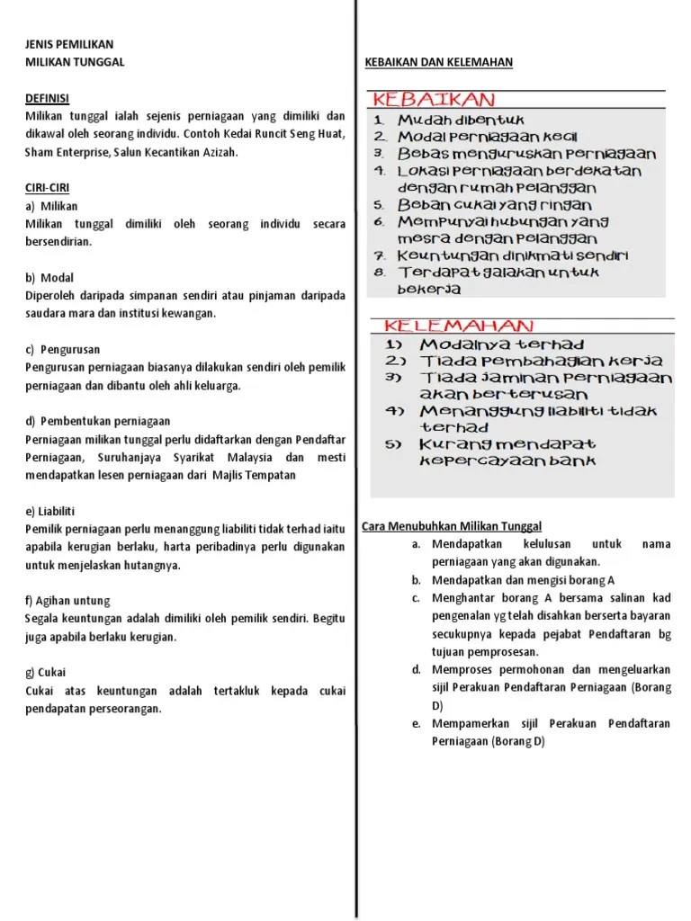 Contoh borang 24 dan 49 ssm. Jenis Pemilikan Pdf