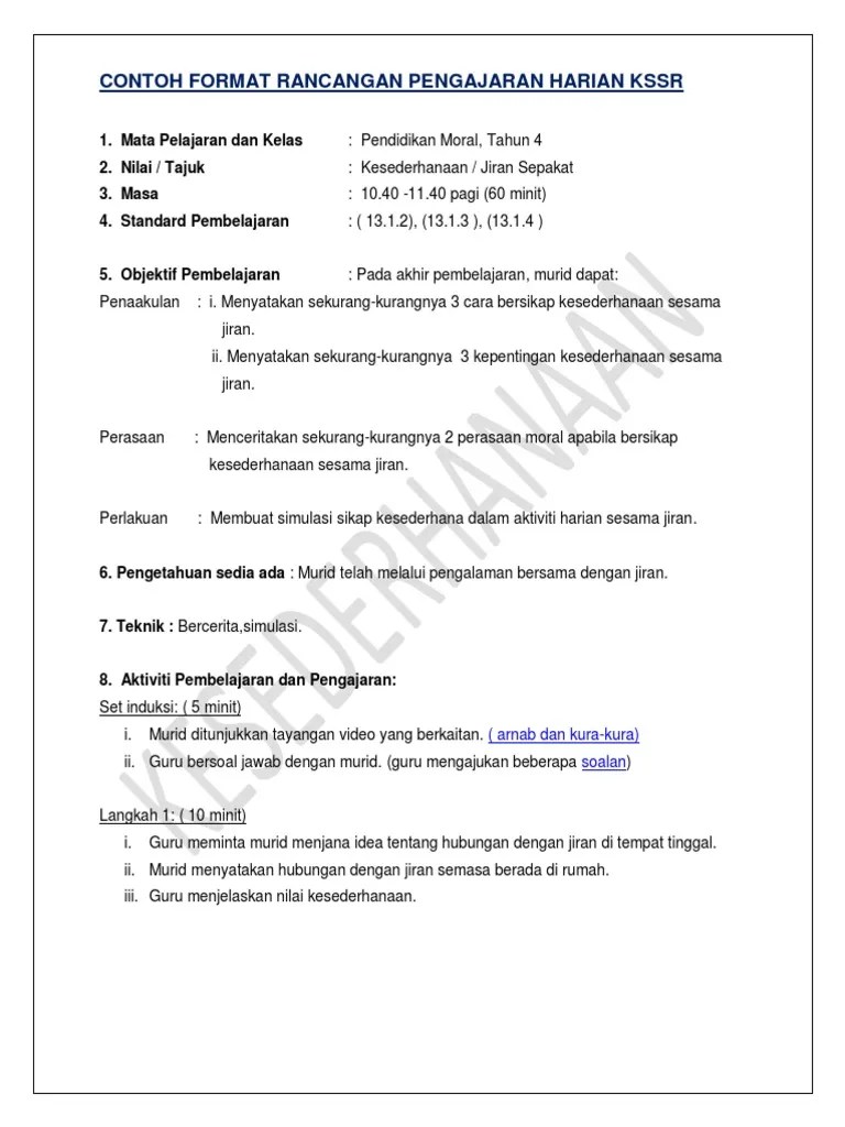 Editable fail dalam microsoft word. Rph Kesederhanaan Pdf